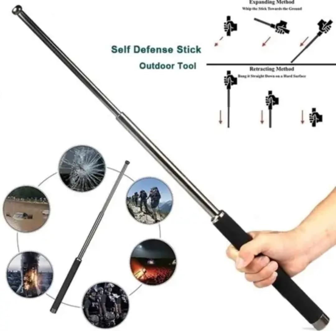 2 in 1 Metal Extendable Self-Defense Stick+  Stun Gun Voltage Maximum | Highest Legal Stun Gun Voltage